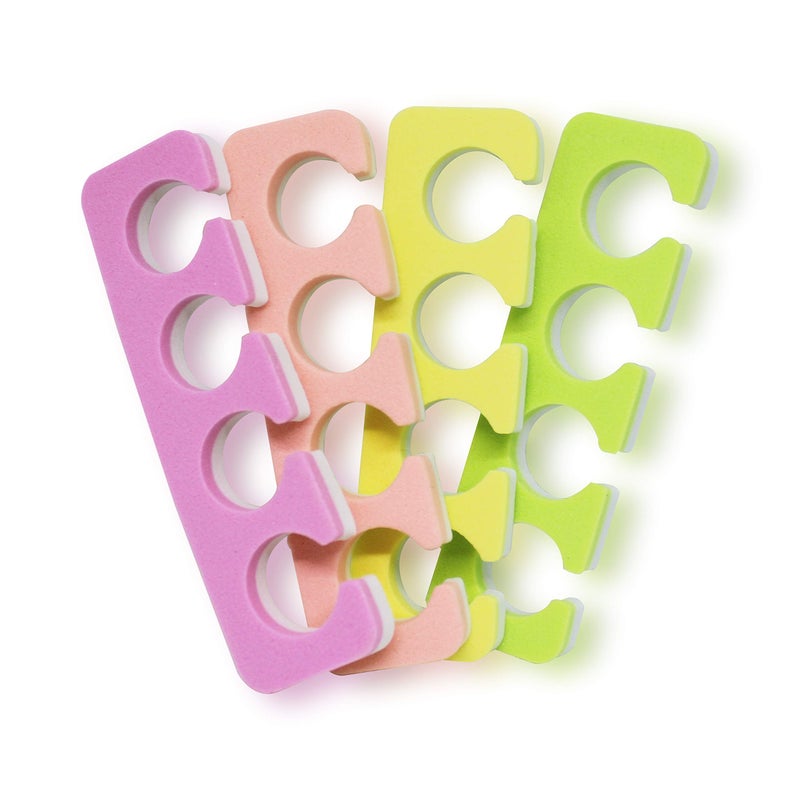 ZMOI 120 PCS Premium Pedicure Toe Separators - Soft & Durable Bulk Salon Pedicure Accessories - 4 Colors - Image 1